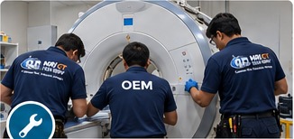 MRI field engineers providing service and support