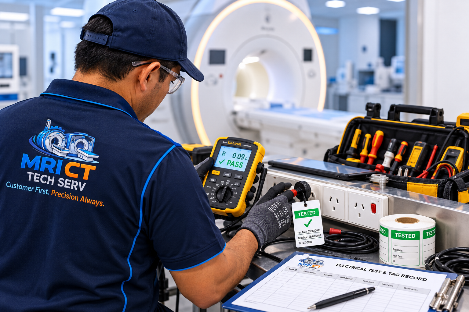 Electrical testing and tagging of non-medical electrical equipment